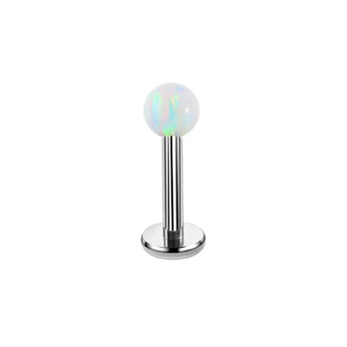 Piercing Labret Pedra Opala Aço 316L